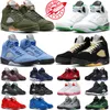 Jumpman 5 Men Basketball Shoes 5s Olive Lucky Green UNC Dusk Georgetown Burgundy Racer Blue Aqua Fire Red Oreo Pinksicle Mens Trainers Outdoor Sneakers