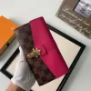 Borse firmate Portafogli lunghi da donna Portafoglio multiplo con fibbia in metallo classica Lettera marrone Pochette da donna di marca di lusso Portamonete scozzese da caffè femminile Tasca con cerniera