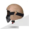 Casques de moto en cuir PU visage ouvert pour Dot Appd femmes et hommes casque de scooter de croisière avec masque de lunettes S M L XL XXL livraison directe Dhehl