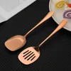 Dinnerware Sets Gold Cutlery Mirror Reflection Smooth Edges Easy To Clean Rust Prevention Use Spoon Set Colander Tableware