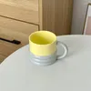 Tazze Breve Personalità Cerchio Ceramica Coppia Tazza Caffè Latte Tè Tazze da ufficio Bicchieri Il regalo di compleanno per gli amici