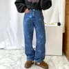 Женские джинсы, уличная одежда, женские мешковатые брюки с высокой талией, Pantalones De Mujer, с бантом и принтом, широкие штаны, осенние брюки-карго Y2k