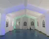 wholesale 10x10x5mH Gaint gonflable tente de mariage événement tentes de fête publicité bâtiment maison avec lumière LED chapiteau extérieur veuves église avec ventilateur