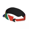 베레트 여름 태양 모자 조절 가능한 바이저 UV 보호 탑 빈 남아프리카 국기 스포츠 선 스크린 모자