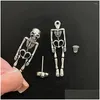 Oorknopjes Metaal Halloween Spook Overdreven Skelet Verwijderbaar Eng Menselijk Oordruppel Levering Sieraden Otoja