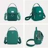 Moda 3 camadas feminina pequena bolsa de alta qualidade tecido durável feminino bolsa ombro estilo bonito meninas adorável mini 240124