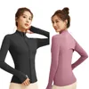LL New Yoga Jacket Clothing Outfits Women Brushed Full Zip Hoodie Sportswear Hooded Workout Track Running Coat with Pockets Outdoor Fleeces Thumb Holes