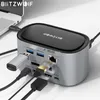 BlitzWolf BW-TH12 14-in-1-USB-Hub-Dockingstation mit M.2 SATA 3.0 NGFF SSD-Gehäuse 4K 1000 Mbit/s RJ45 HDMI-kompatibel