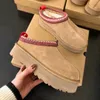 Diseñador Tasman zapatillas Australia plataforma zapatilla ug tazz zapatos Australie diapositivas piel de oveja mullida botas de cuero real marca clásica mujeres fuera del control deslizante