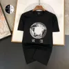 Diseñador de moda casual versagess camiseta para hombre camisas de impresión de letras clásicas camiseta de moda verano paris unsex tops de algodón negro 2024