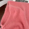 Berets balaclava feminino outono e inverno quente pescoço conjunto de malha chapéu rosa cachecol integrado nicho compras proteção de orelha de lã