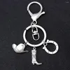 Keychains 카우보이 카우걸 모자 부츠 말굽 키 링 친구 Rudder Compass Women 남자 남녀 키 링 보석