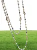 Brand New Fashion Long Strands Necklace For Women Sweater Chain Multi Layer Flower Pearl Female Necklaces Pearl Jewelry Gift7805599