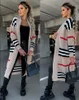 New Autumn Winter Women's Sweaters Knitted Cardigan Women Striped Patchwork Elegant Loose Long Outerwear Sweater Coat Soft Jacket