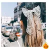 Acessórios de cabelo Lace Bow Clips Elegant Flower Barrette Handmade Decor para Mulheres Meninas DIY