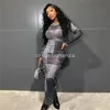 2024 Designer Maxi Dresses Women Long Sleeve Bodycon Dress Spring Summer Sexy Printing Sheer See Through Dress Y2k Party Wear Bulk Wholesale Clothes