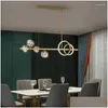 Lustres LED moderne luminosité de luxe éclairage pour chambre à coucher salle à manger salon salle d'étude longues cordes suspendues intérieur créatif goutte livraison Dhqn7