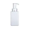 300ML 400ML 500ML transparent/white plastic empty bottle High-end shampoo square bottles shower gel lotion pump sub-bottle Bskel Kuugk