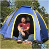 Namioty i schroniska Outdoor Cam Waterproof Tent Tent Turist Barty włókna szklane TraLight Beach Families Canopy 4 -osobowa naturehike Drop dostarczenie OTNG7