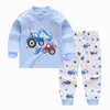 Set di vestiti per bambini Ragazzi Ragazze Intimo per bambini in cotone Bambino Bambini Autunno Pantaloni a maniche lunghe Pigiama Set di abbigliamento per bambini per bambini B9zj #