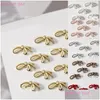 Nagelkonstdekorationer 5st 3D Metal Bowknot Bow Deco Charm Rhinestones Simplicity Decor Parts Diy Manicure Accessories smycken Drop Del otx1l