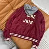 Vestes Femmes Designer Marque 2023 Automne / Hiver Nouvelle Lettre Patch Brodé À Capuche Casual Homme Veste Baseball E3TT