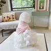 Vêtements pour chiens Vêtements pour animaux de compagnie Jupe Robe Bow Petit chat de lait Teddy Chiot Maltese Automne et hiver Style Princesse