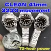 Montres de créateurs propres pour hommes montre de luxe de qualité supérieure 40-41MM 3135 ou 3235 3130 3230 mouvement mécanique importé automatique étanche 100M c3