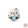 Pierres précieuses en vrac Argent 925 Mignon Grenouille Bonhomme de neige Pingouin Chat Narval Embrasse Coeur Pierre Précieuse Charme Perle Fit Original Bracelet DIY Bijoux