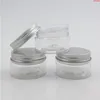 50st/Lot Empty Pet Plastic Jars Aluminium Silver Lids Clear Pots Cosmetic 30g 1oz ContainerHigh Quantity Bjljc