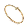 2024 Bracciale Lettera Bracciale T T Fascino Braccialetti di design Gioielli per le donne Bracciale Accessori moda Lega di acciaio al titanio Goldq5 s itanium