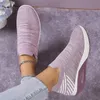 Air Cushion Bottom Socke Sneakers für Frauen Atmungsaktive Mesh SlipOn Vulkanisierte Schuhe Frau Casual Rutschfeste Plattform Gehen 240202