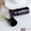 Pinceaux de maquillage Laura Gellers New York Pinceau Geller rétractable noir Kabuki maquillage professionnel livraison directe outils de beauté santé Acc Otvub