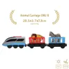 11Type Electric Train Set Locomotive Magnetic Car Diecast Slot Fit All Brand Biro Wooden Train Track Railway Educational toys 240131