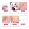 Pinceaux de maquillage 4 pièces/ensemble double têtes aiguille d'acné points noirs imperfections presser bouton extracteur dissolvant nettoyant pour taches beauté outil de soins de la peau 2