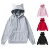 Winter Heren Hoodie Trui Pullover Zuid-korea Mode Heren Kat Oren Leuke Japanse Top Persoonlijkheid Sweatshirt Vrouwen 240131