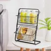 Kitchen Organizer Shelf Double Layer Seasoning Vegetables Fruits Holder Assembly Bathroom Cosmetic Removable Stand Storage 240125
