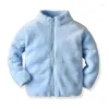 Kurtki 1 2 3 4 lata Baby Coats Boys Dziewczyny Dzieci Plush polar niemowlę maluch polarny turtlerek bluza zimowa ubrania zimowe