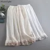 Pantalon Femme Vintage Broderie Dentelle Femmes Coton Lin Été Japonais Kawaii Mori Fille Couleur Solide Lâche Casual Pantalon Court