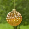 Christmas Decorations 8pcs/pack Diameter 8cm Gold Painting Hanging Glass Ball Home Decoration Ornament Handmade Festival Gift Glassware