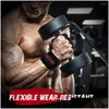 Radfahren Handschuhe Sport Gewichtheben Halbfinger Gym Workout Training Bodybuilding Gymnastik Handflächenschutz -Proof Männer Frauen Drop Oticg