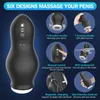 Manlig sexleksak Masturbators Male Masturbation Device Electric Aircraft Cup Vibration and Sucking of the Glans Training Penis Massager Sexuella produkter