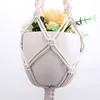 Vases Handmade Macrame Flowerpot Net Vintage Hanging Basket Plant Hangers Cotton Pot Rope Garden Balcony Decor