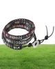 CSJA Armbänder aus natürlichem Achat, mehrere Schichten, rohe Farbe, Edelsteinperlen, Leder-Wickelarmband für Damen und Mädchen, BOHO, Bohemian, trendig, Jewel3932966