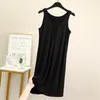 Casual Dresses Korean Fashion 4xl 5xl 6xl Sexig Modal Nightdress Women Sleepwear Sleeveless Vest Nightgown Summer Home Dress