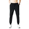 Men's Pants Spring Autumn KPOP Fashion Style Harajuku Slim Fit Sweat Loose All Match Casual Solid Pockets Straight Leg