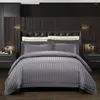 Ensembles de literie 1200TC coton égyptien Premium El Style gris crème ensemble doux soyeux 4 pièces King Size housse de couette drap de lit taie d'oreiller