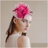 Hair Clips Barrettes Vintage Headband Pillbox Hat Tea Fascinators Exquisite Rose For Stage Drop Delivery Jewelry Hairjewelry Othtf