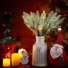 Decoratieve Bloemen 5/10 stuks Kerst Dennennaald Takken Kerstboom Kunstmatige Nep Plant Besneeuwde Twijgen Frosted Pines Garland Krans Feest