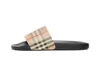 2024 Paris Sliders män kvinnor tofflor sommar glider London England Sandaler Beach Slide Ladies Flip Flops Loafers Home Plaid Pattern Slipper